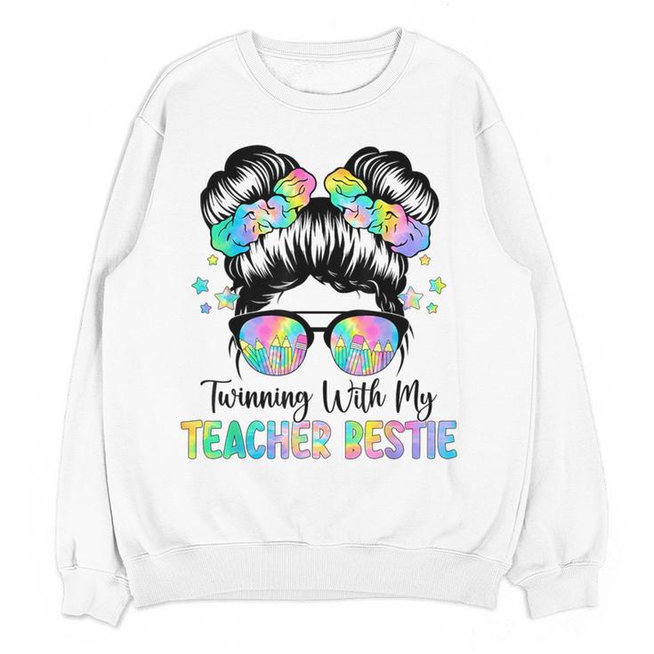Twin Day Friends Teacher Twinning With My Bestie Women Crewneck Sweatshirt, novelty gifts, funny gifts Twin Day Friends Teacher Twinning With My Bestie Women Crewneck Sweatshirt, novelty gifts, funny gifts