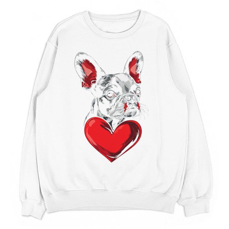 Valentine's Day Boston Terrier Dog Vector Women Crewneck Sweatshirt, novelty gifts, funny gifts