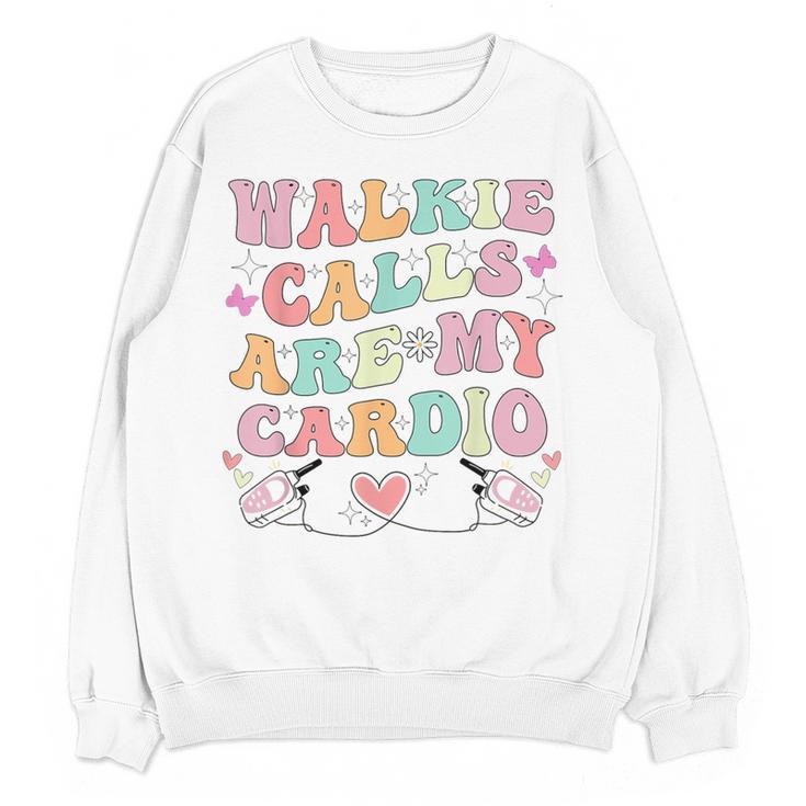 Walkie Calls Are My Cardio Special Education Teacher School Women Crewneck Sweatshirt, novelty gifts, funny gifts Walkie Calls Are My Cardio Special Education Teacher School Women Crewneck Sweatshirt, novelty gifts, funny gifts