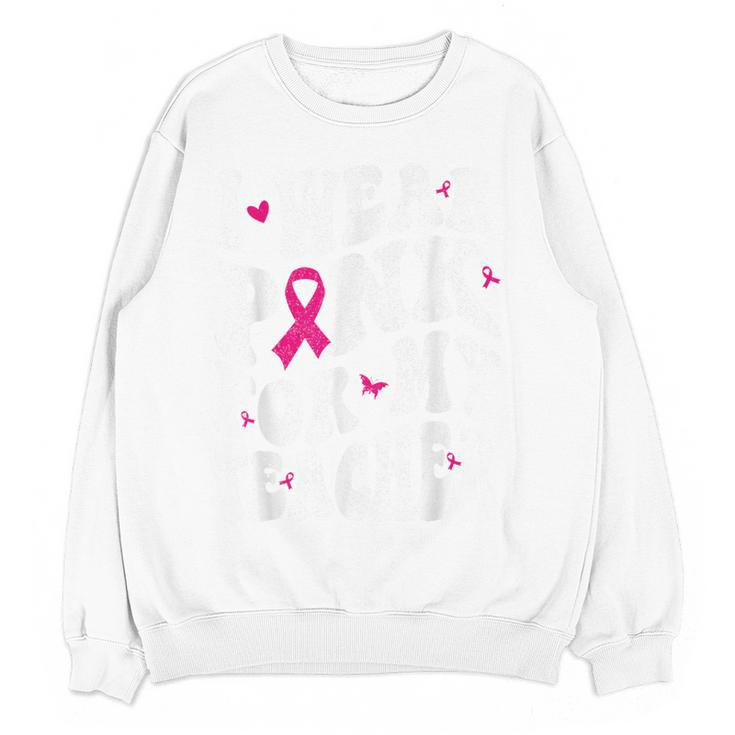 I Wear Pink For My Teacher Breast Cancer Awareness Support Men Women Women Crewneck Sweatshirt, novelty gifts, funny gifts I Wear Pink For My Teacher Breast Cancer Awareness Support Men Women Women Crewneck Sweatshirt, novelty gifts, funny gifts