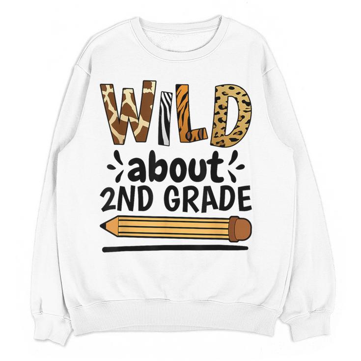Wild About 2Nd Grade School Grade Teacher Women Crewneck Sweatshirt, novelty gifts, funny gifts Wild About 2Nd Grade School Grade Teacher Women Crewneck Sweatshirt, novelty gifts, funny gifts