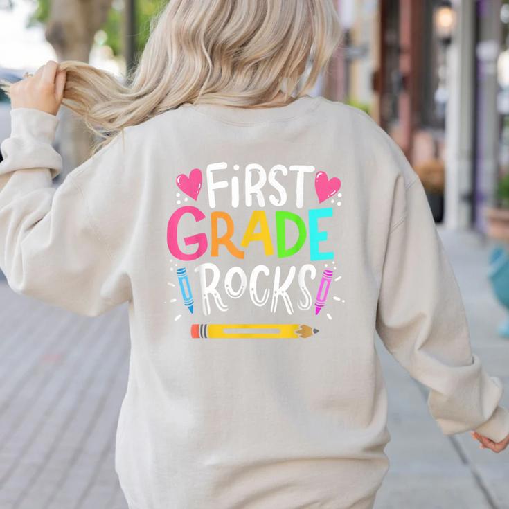 1st Grade Teacher Women's Sweatshirt Back Print