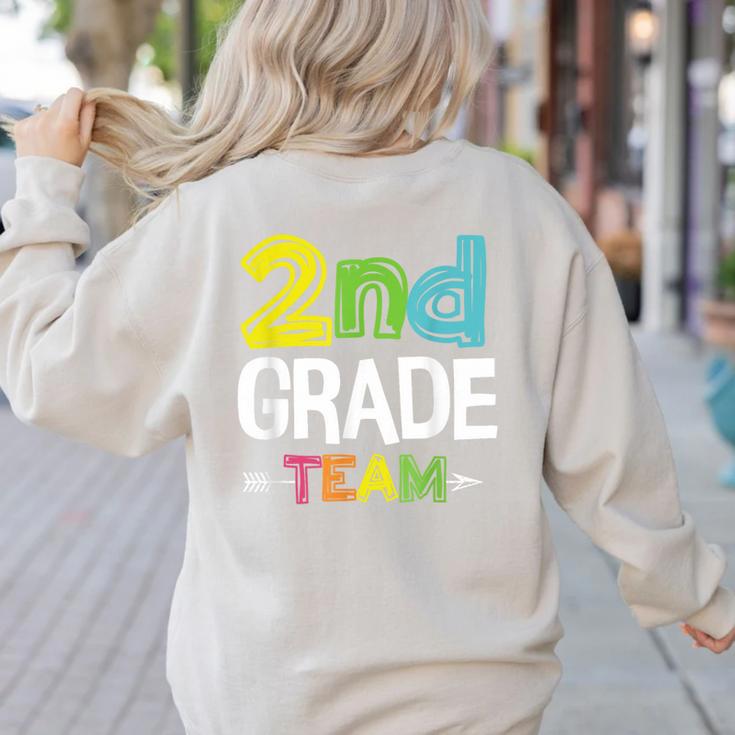 2nd Grade Team T-Shirt 2nd Grade Squad Teacher Women's Sweatshirt Back Print