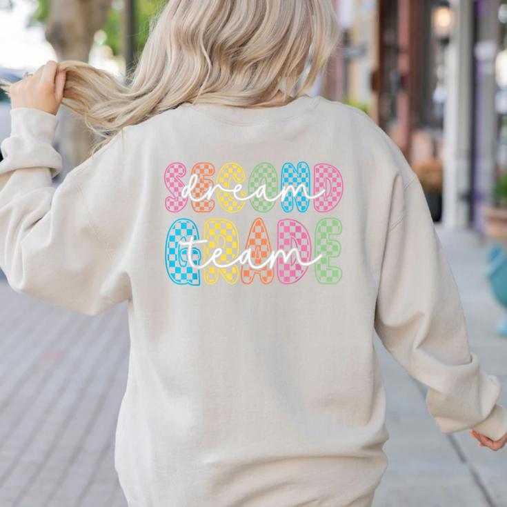 2nd Second Grade Dream Team Teacher First Day Back To School Women's Sweatshirt Back Print