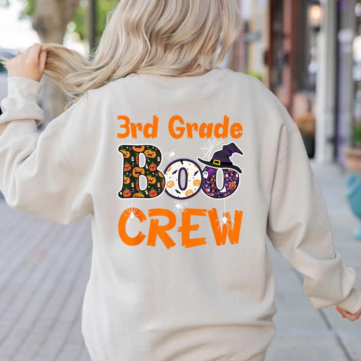 3rd Grade Boo Crew Halloween Teachers Students Costume Women's Sweatshirt Back Print