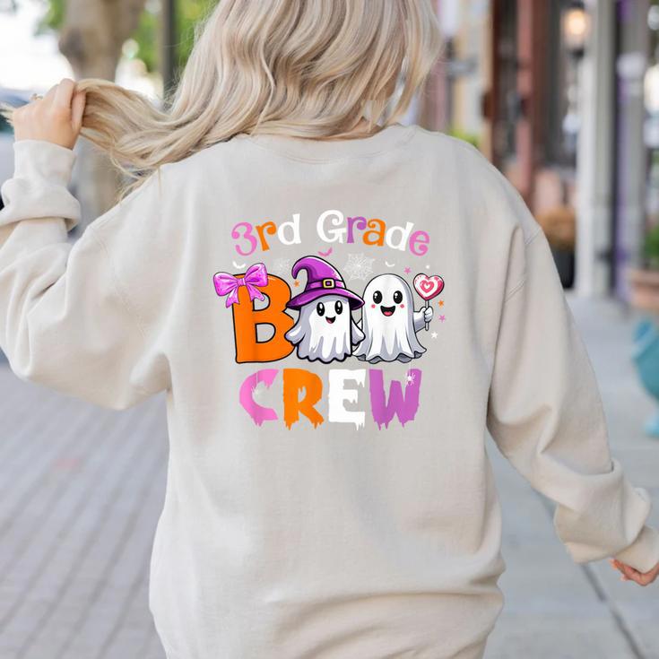 3rd Grade Boo Crew Third Grade Halloween Costume Teacher Kid Women's Sweatshirt Back Print