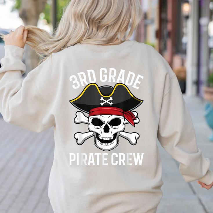 3rd Grade Pirate Crew Halloween Costume Student Teacher Women's Sweatshirt Back Print