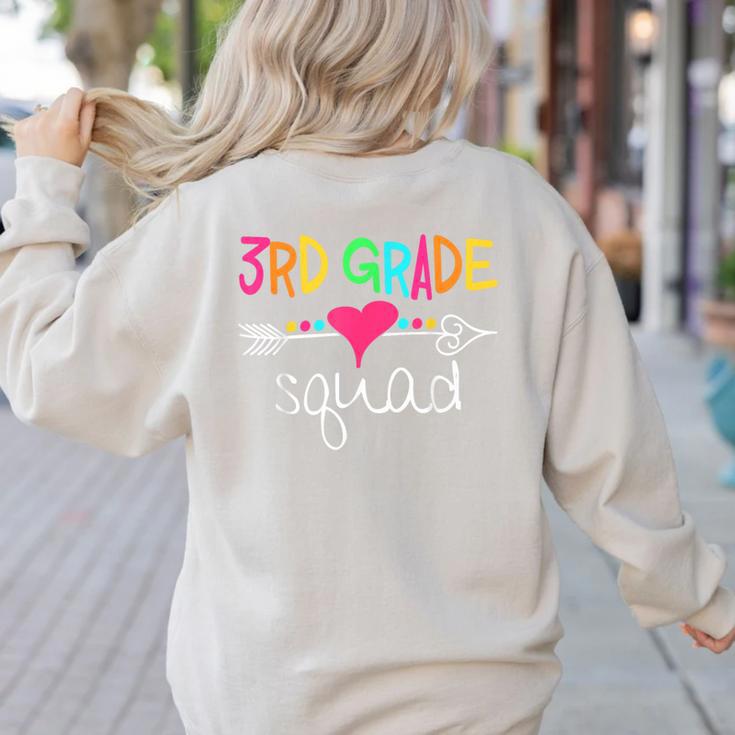 3rd Grade Squad Third Teacher Student Team Back To School Women's Sweatshirt Back Print
