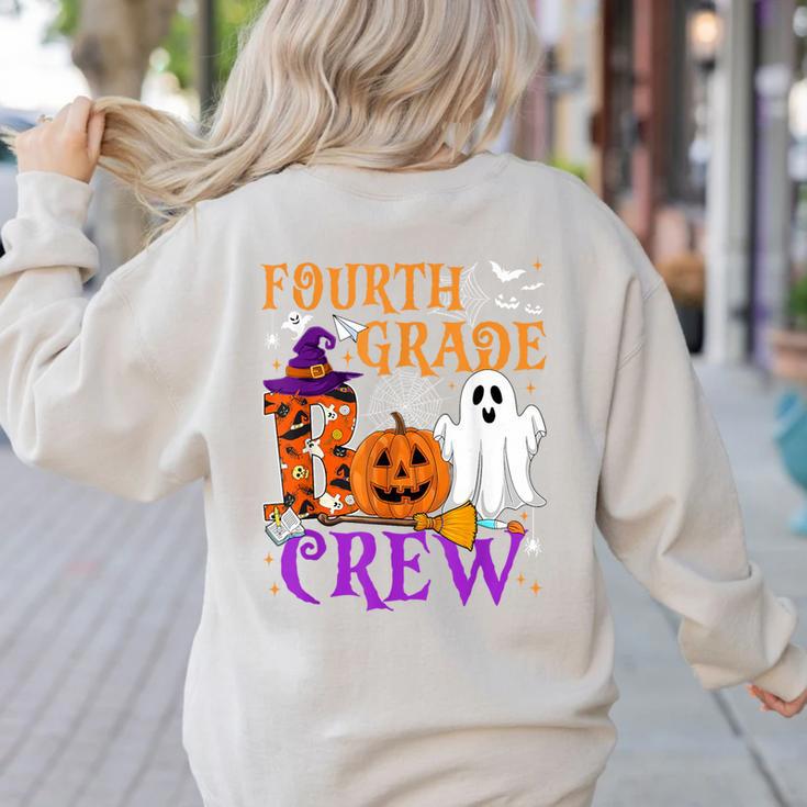 4th Grade Boo Crew Teacher Student Halloween Costume Women's Sweatshirt Back Print