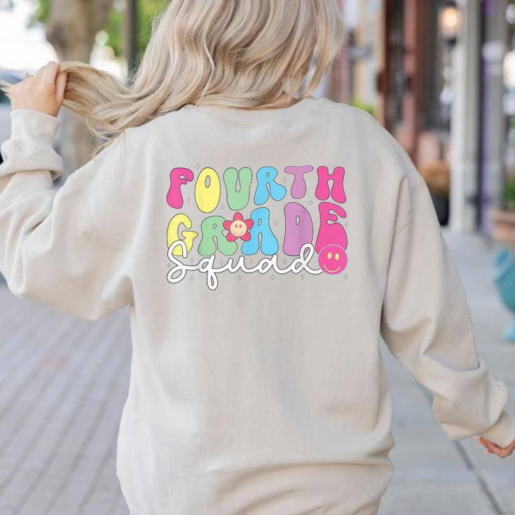 4th Grade Squad Fourth Teacher Student Team Back To School Women's Sweatshirt Back Print