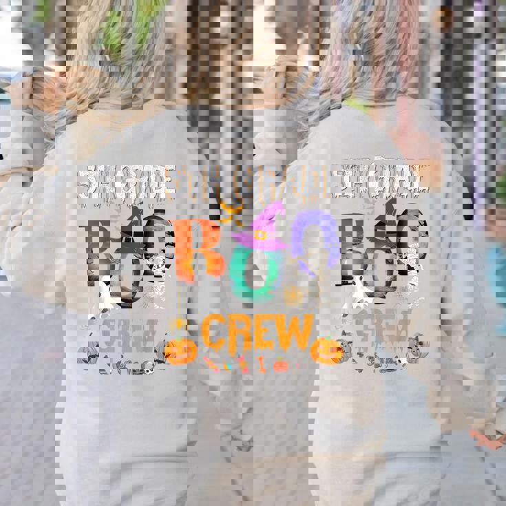 5th Grade Boo Crew Teacher Student Halloween Costume For Men Women Kids Women&#x27;s Sweatshirt Back Print