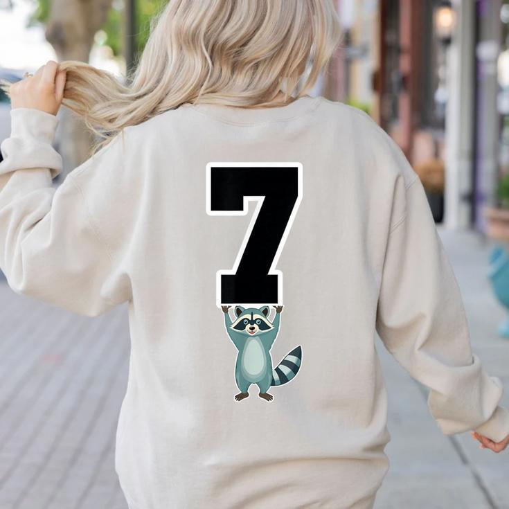 6 7 Matching Teachers Halloween Costume Raccoon Women's Sweatshirt Back Print