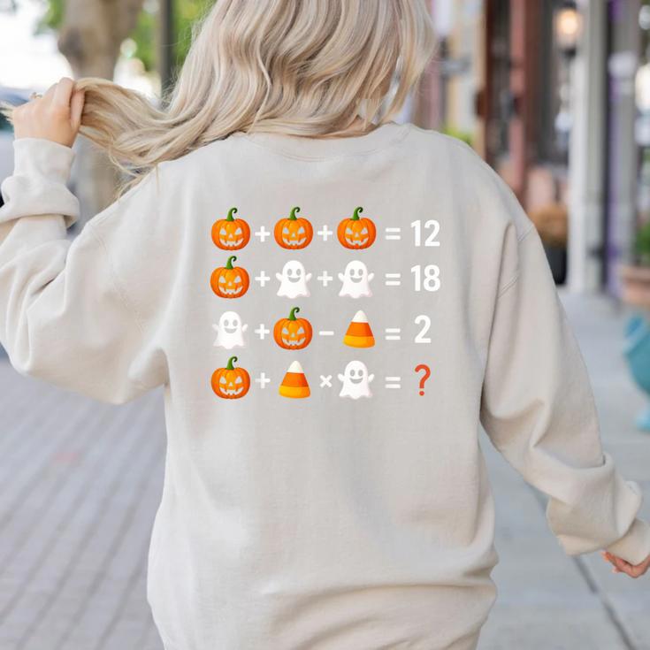6 7 Meme 67 Halloween Order Of Operations Math Teacher Women's Sweatshirt Back Print
