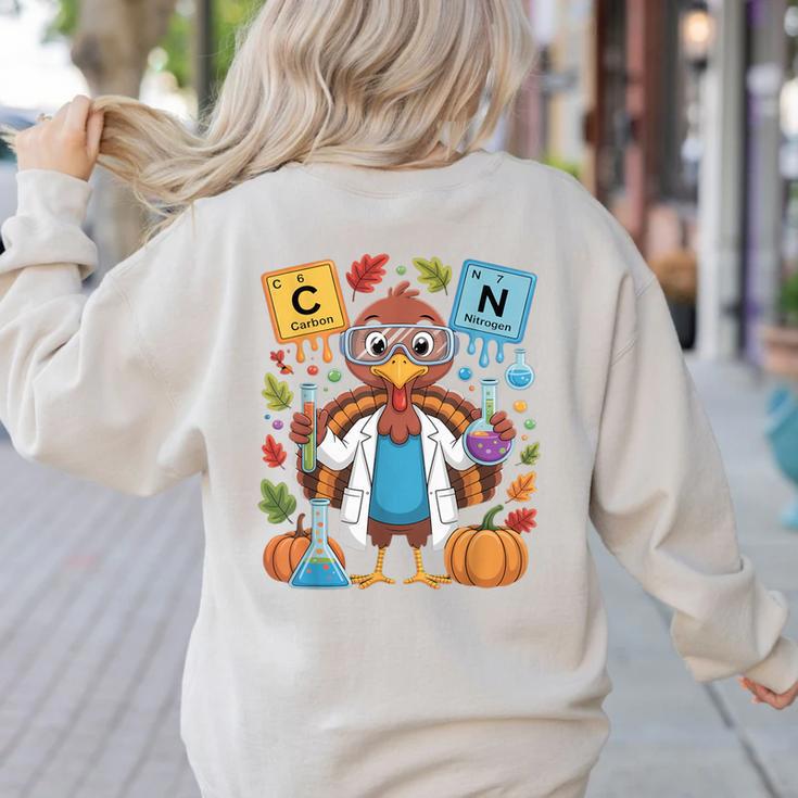 67 Chemistry Science Teacher Periodic Table Thanksgiving Women's Sweatshirt Back Print