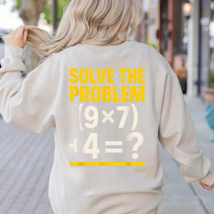 67 Meme Math Teacher School 6-7 Brain Rot Six Seven Women's Sweatshirt Back Print