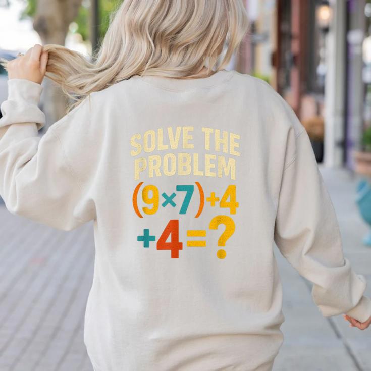67 Meme Pemdas Elementary Math Teacher Brainrot Joke Women's Sweatshirt Back Print