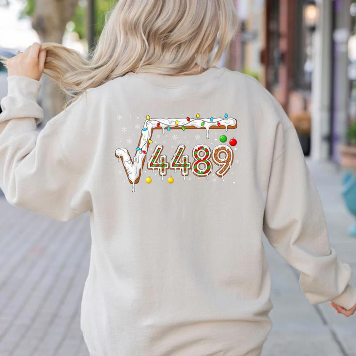 67 Meme Square Root 4489 Slang Math Teacher Christmas Women's Sweatshirt Back Print
