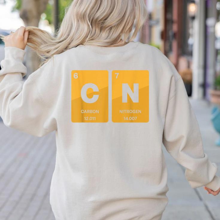 67 Meme Teacher Science Periodic Table Retro Vintage Women's Sweatshirt Back Print