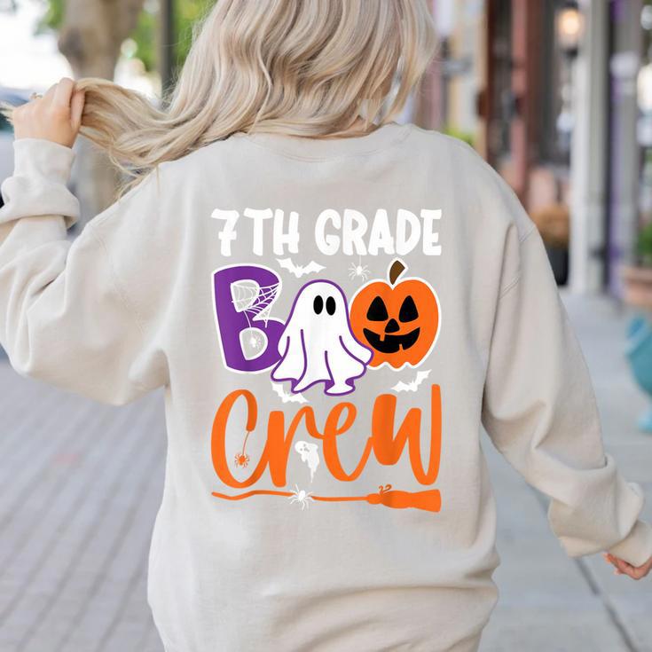 7th Grade Boo Crew Teacher Student Halloween Costume Women's Sweatshirt Back Print