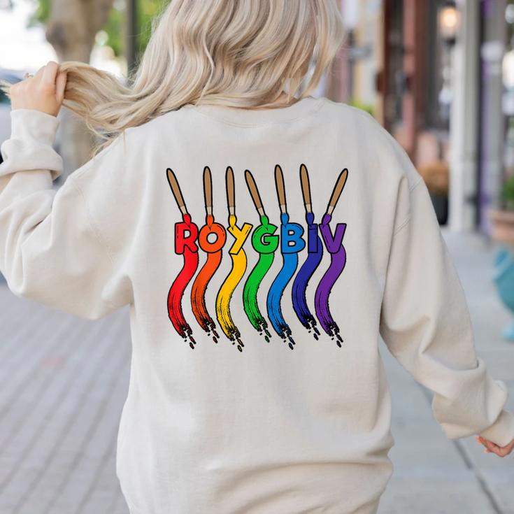 Art Teacher For Women Art Teacher Clothes Women's Sweatshirt Back Print