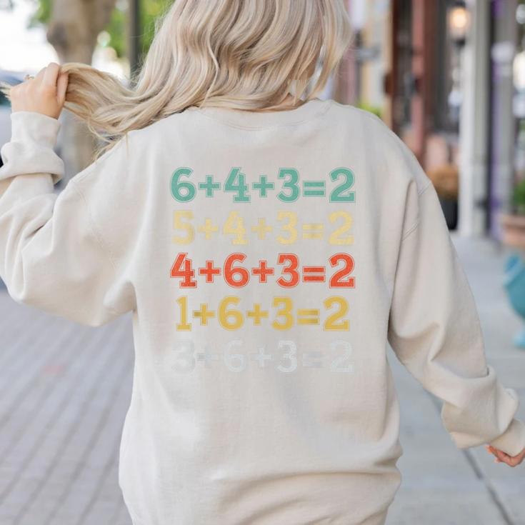 Baseball Math Sports Double Play Teacher School 2022 Women's Sweatshirt Back Print