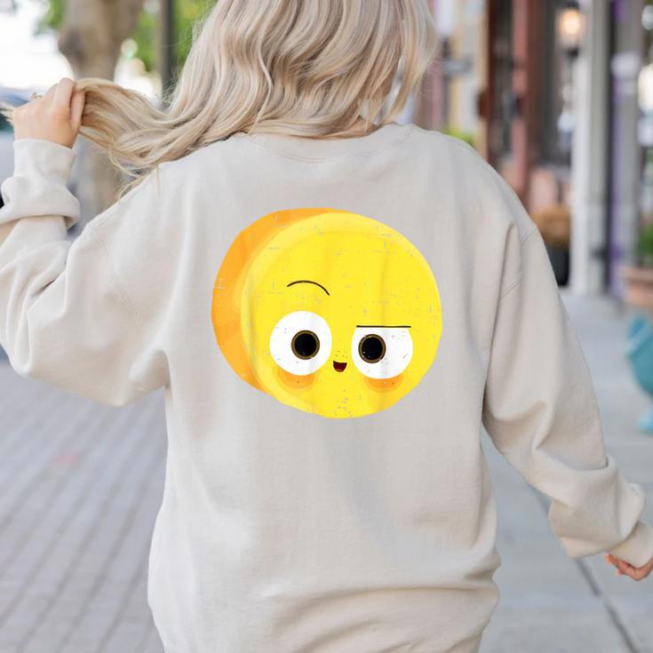The Big Cheese Good Egg Teacher Halloween Costume Food Group Women's Sweatshirt Back Print