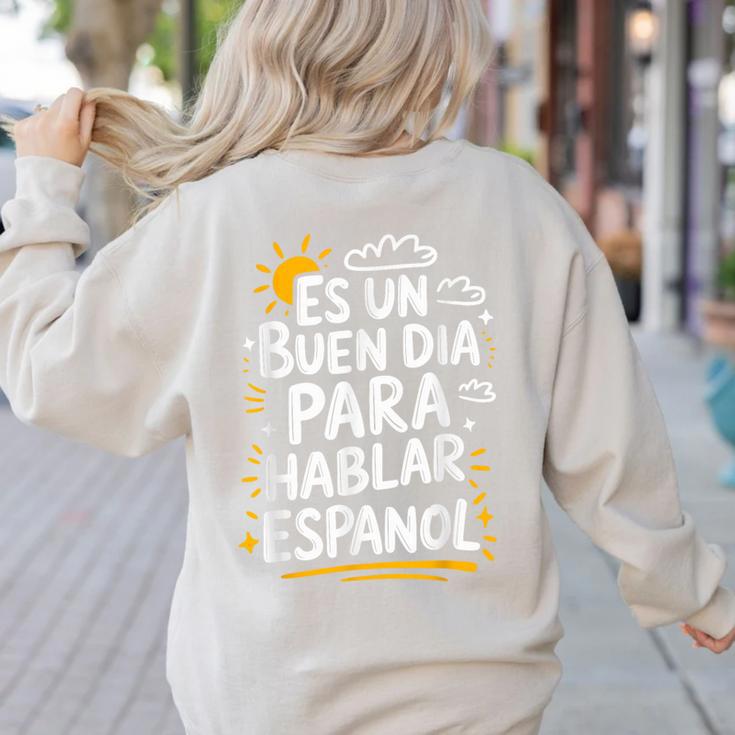 Bilingual Teacher Maestra Spanish Teacher Women's Sweatshirt Back Print
