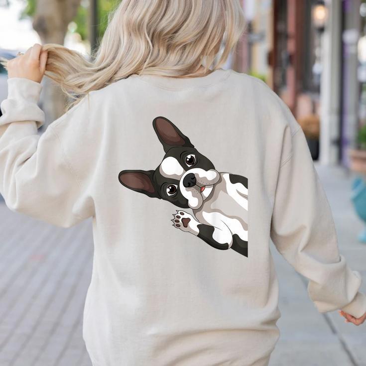 Boston Terrier Bostie Dog Kids Boys Girls Women's Sweatshirt Back Print
