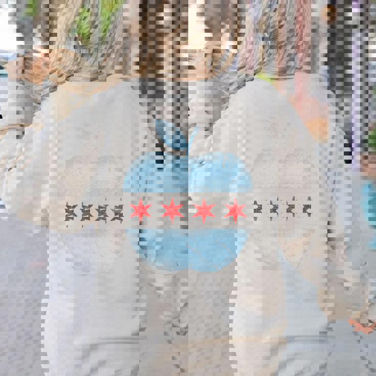 Chicago Flag Teacher School Cute Women&#x27;s Sweatshirt Back Print