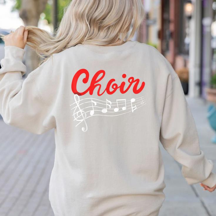 Choir Chorister Choir Teacher Choir Director Women's Sweatshirt Back Print