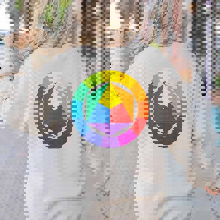 Color Wheel Palette Shirt Artist Painter Art Teacher Tshirt Women&#x27;s Sweatshirt Back Print