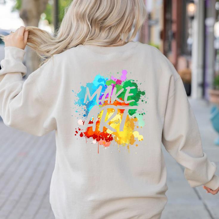 Cool Art For Men Women Artist Teacher Painter Artists Paint Women's Sweatshirt Back Print
