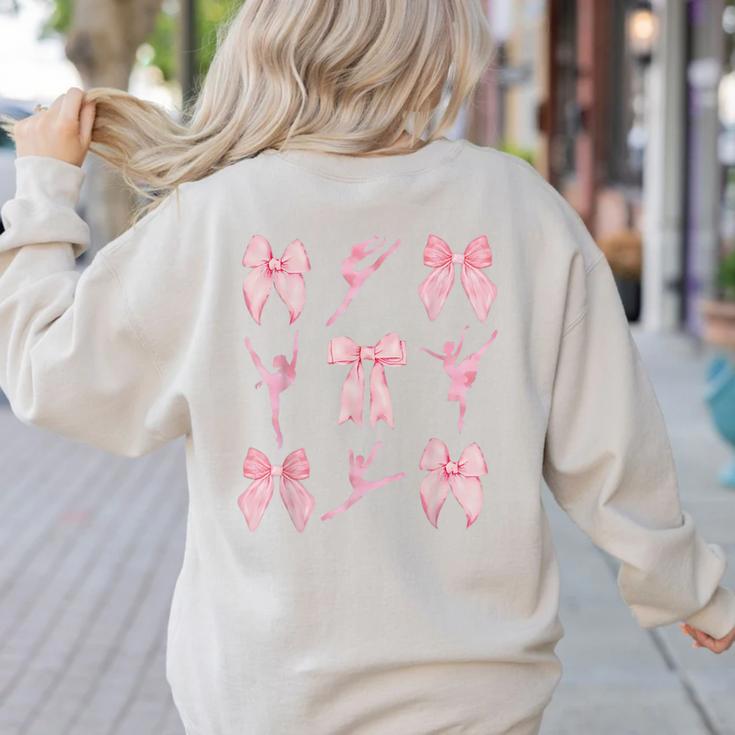 Coquette Bow Ballet Dance Teacher Coquette Women Dancing Women's Sweatshirt Back Print