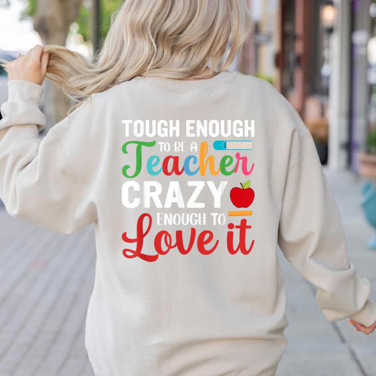 Crazy Teacher Men Women School Teachers Women's Sweatshirt Back Print