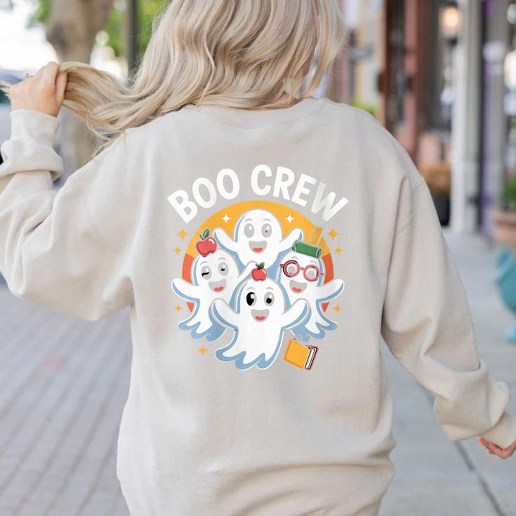 Cute Group Matching Teachers Halloween Women's Sweatshirt Back Print
