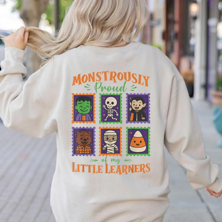 Cute Halloween Teacher Women's Sweatshirt Back Print