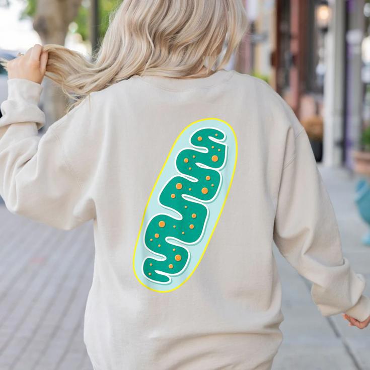 DIY Mitochondria Costume Biology Teacher Halloween Women's Sweatshirt Back Print