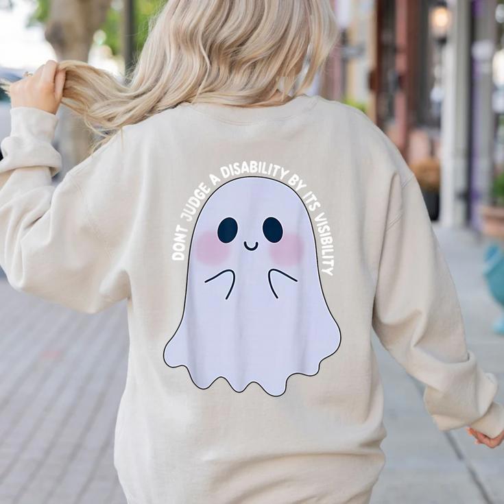 Dont Judge a Disability By Its Visibility Teacher Women's Sweatshirt Back Print
