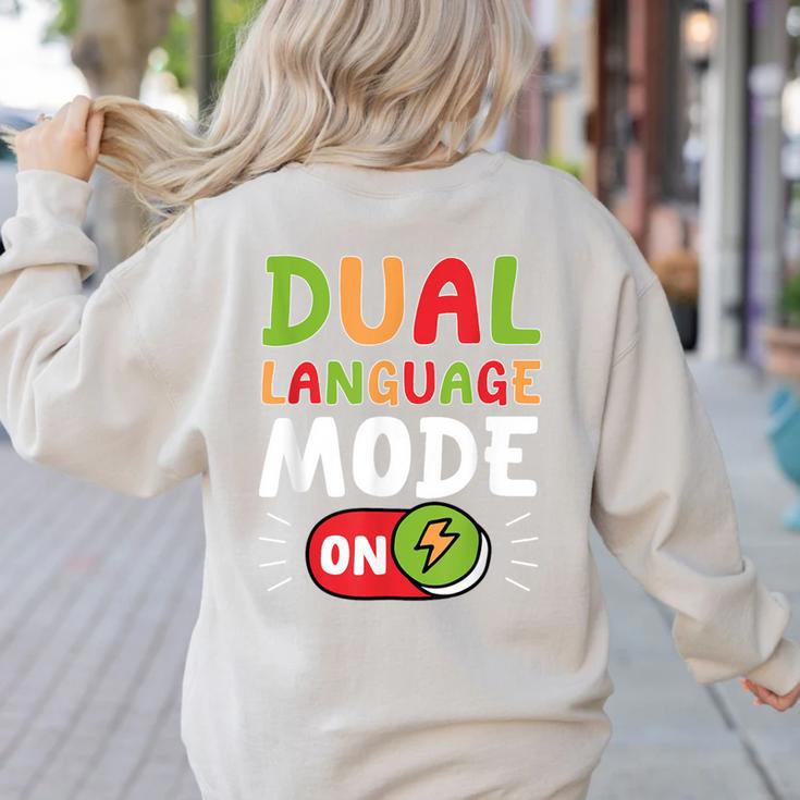 Dual Language Teacher Bilingual Teacher Women's Sweatshirt Back Print