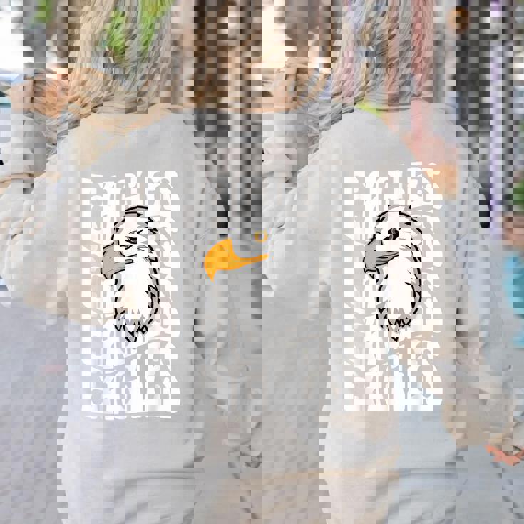 Eagles School Sports Fan Team Spirit Teacher Parent Student Women&#x27;s Sweatshirt Back Print