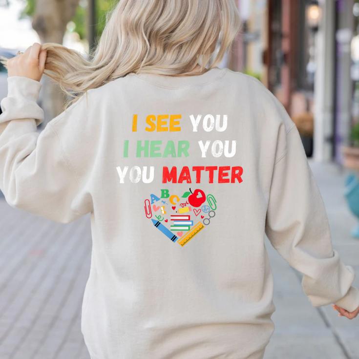 Emotional Intelligence Quote For School Counselor Teacher Women's Sweatshirt Back Print