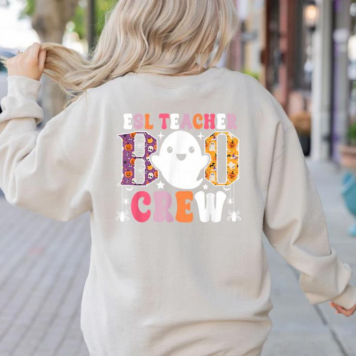 ESL Teacher Boo Crew Halloween Costume Women's Sweatshirt Back Print