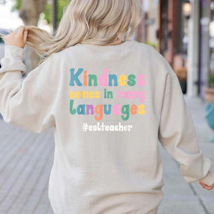 ESL Teacher English As A Second Language Teacher Women's Sweatshirt Back Print