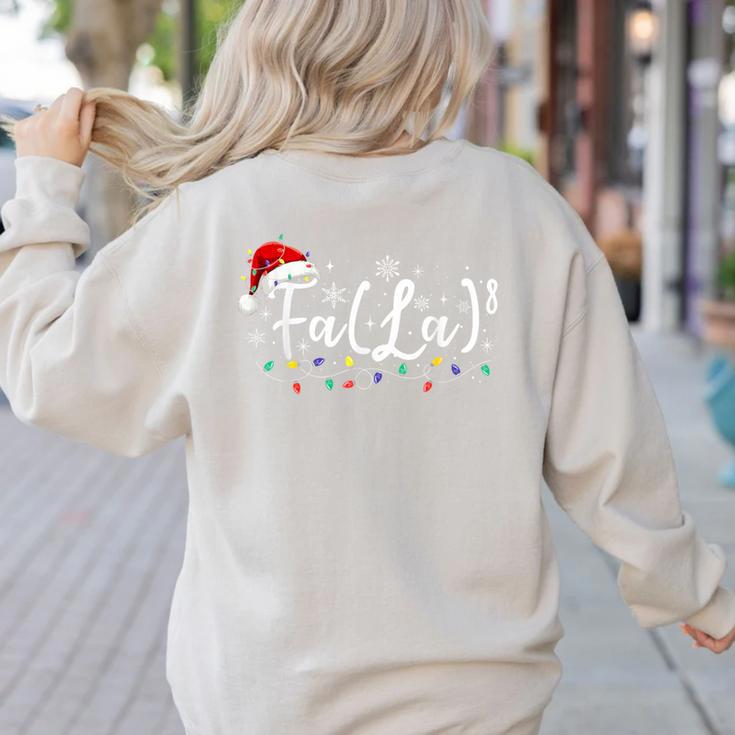 FA LA8 Christmas Santa Fa La Math Teacher Student Women's Sweatshirt Back Print