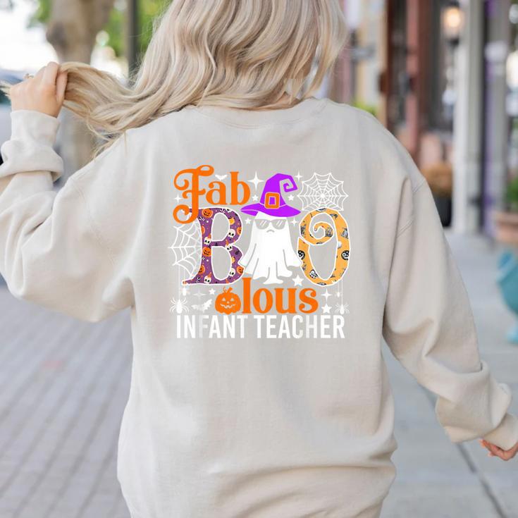 Fab Boo Lous Infant Teacher Halloween Costume Women's Sweatshirt Back Print