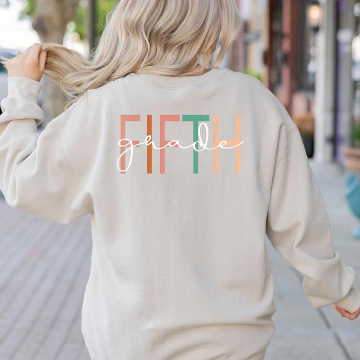 Fifth Grade Girls Boys Teacher Team 5th Grade Squad Women's Sweatshirt Back Print