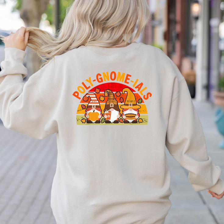 Fun Polynomial Calculus Algebra Poly-Gnome-Ials Math Teacher Women's Sweatshirt Back Print