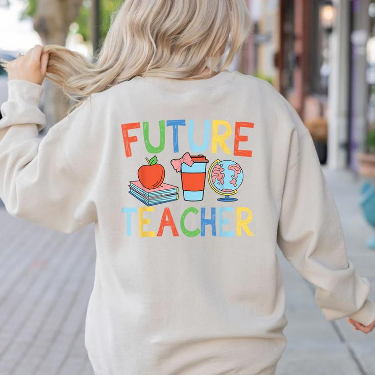 Future Teacher Costume For Kids Girls Boys Men Women Women's Sweatshirt Back Print