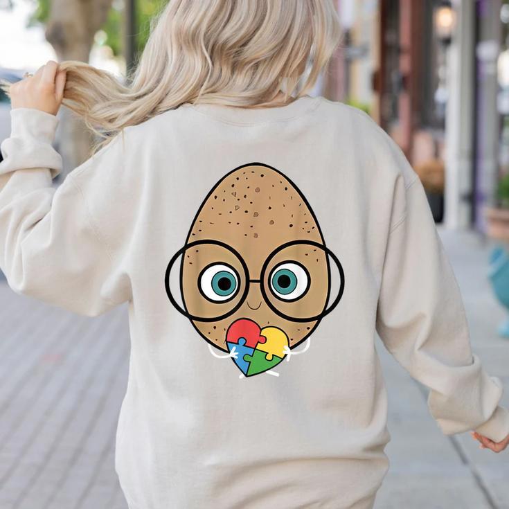 The Good Egg Teacher Halloween Costume Food Group Cute Women's Sweatshirt Back Print