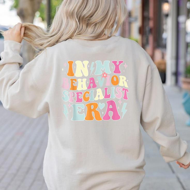 Groovy In My Behavior Specialist Era Behavior Teachers Women's Sweatshirt Back Print